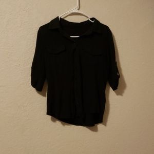 Black buttoned up shirt